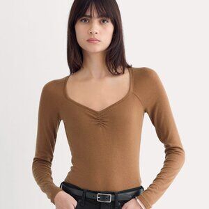 Everlane Sweetheart-Neck Top in Butterluxe NWT